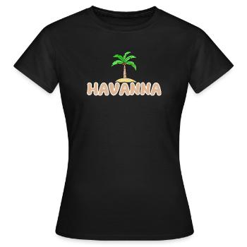 Cadeau pour La Havane - T-shirt Femme - noir - Devant - AI Model Female 172 dark (172cm)
