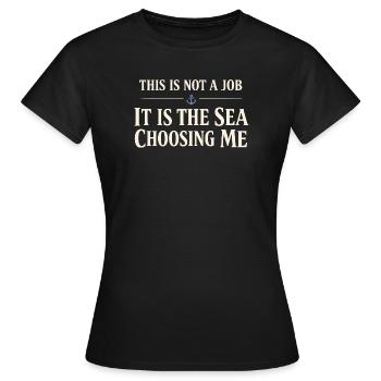 Cadeau de navigation pour le travail de matelot en mer - T-shirt Femme - noir - Devant - AI Model Female 172 dark (172cm)