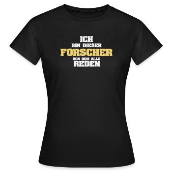 Arbeit Forscher - Frauen T-Shirt - Schwarz - Vorne - AI Model Female 172 dark (172cm)