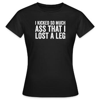 I've defeated so many opponents that I've lost a - Women's T-Shirt - black - Front - AI Model Female 172 dark (172cm)