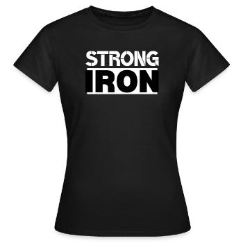 Motivation Strong Iron Gym Fitness Lifting - T-shirt Femme - noir - Devant - AI Model Female 172 dark (172cm)