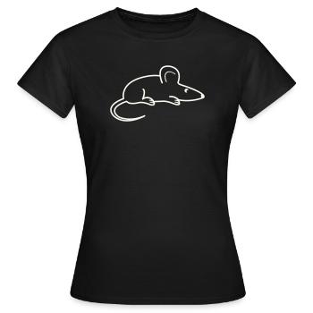 animal souris - T-shirt Femme - noir - Devant - AI Model Female 172 dark (172cm)