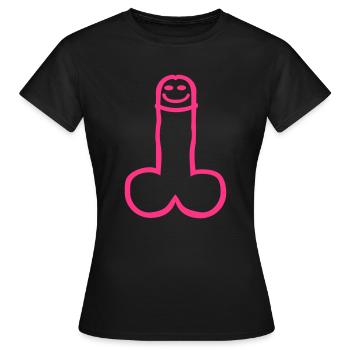 Pénis - T-shirt Femme - noir - Devant - AI Model Female 172 dark (172cm)