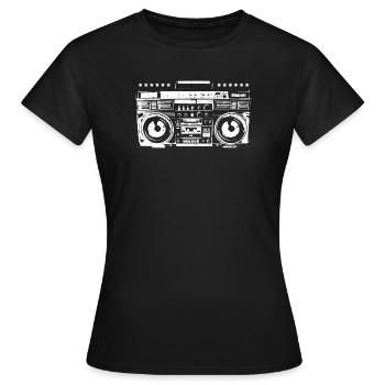 Ghetto blaster - Women's T-Shirt - black - Front - AI Model Female 172 dark (172cm)