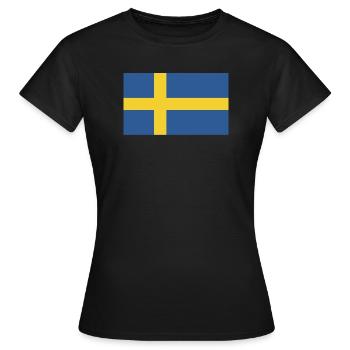 Drapeau suédois - T-shirt Femme - noir - Devant - AI Model Female 172 dark (172cm)