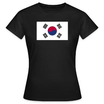 Korea Sud Flagge - Frauen T-Shirt - Schwarz - Vorne - AI Model Female 172 dark (172cm)