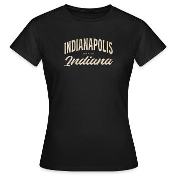 Logo vintage d’Indianapolis - T-shirt Femme - noir - Devant - AI Model Female 172 dark (172cm)