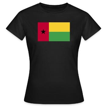 Drapeau national de la Guinée-Bissau - T-shirt Femme - noir - Devant - AI Model Female 172 dark (172cm)