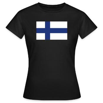 Drapeau national de la Finlande - T-shirt Femme - noir - Devant - AI Model Female 172 dark (172cm)