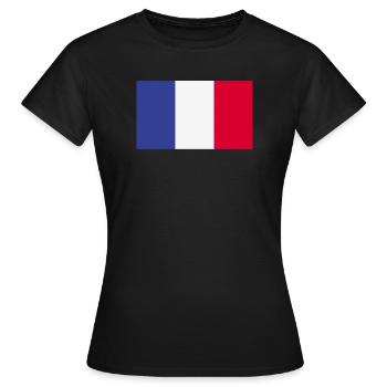 Drapeau national de la France - T-shirt Femme - noir - Devant - AI Model Female 172 dark (172cm)