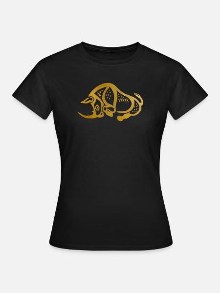 Glyphe "Nashorn" - Frauen T-Shirt - Schwarz