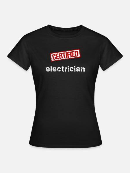 Elektryk - Dame-T-shirt - sort