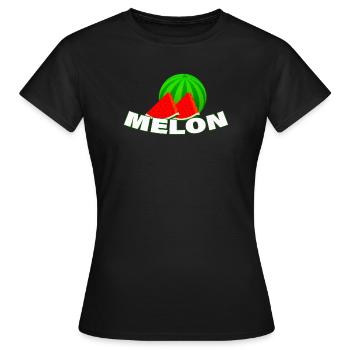 MELON - Women's T-Shirt - black - Front - AI Model Female 172 dark (172cm)