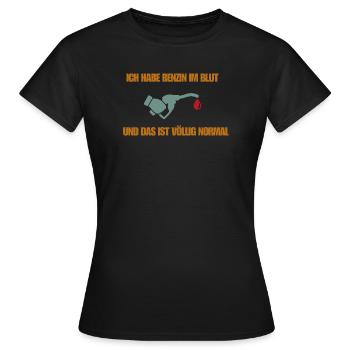 De l’essence dans le sang - T-shirt Femme - noir - Devant - AI Model Female 172 dark (172cm)