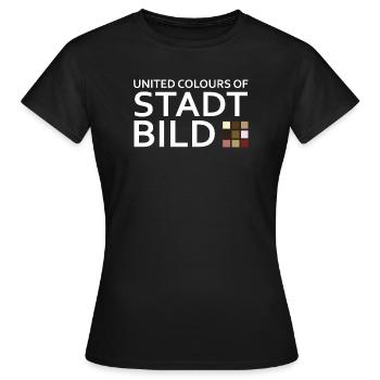 Paysage urbain - T-shirt Femme - noir - Devant - AI Model Female 172 dark (172cm)