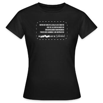Chaos et Beauté Inspiration de poème - T-shirt Femme - noir - Devant - AI Model Female 172 dark (172cm)