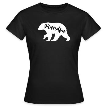 Grand-père ours grand-père fête des pères grand-père - T-shirt Femme - noir - Devant - AI Model Female 172 dark (172cm)