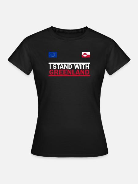 Ich unterstütze Grönland – Grönland - Frauen T-Shirt - Schwarz