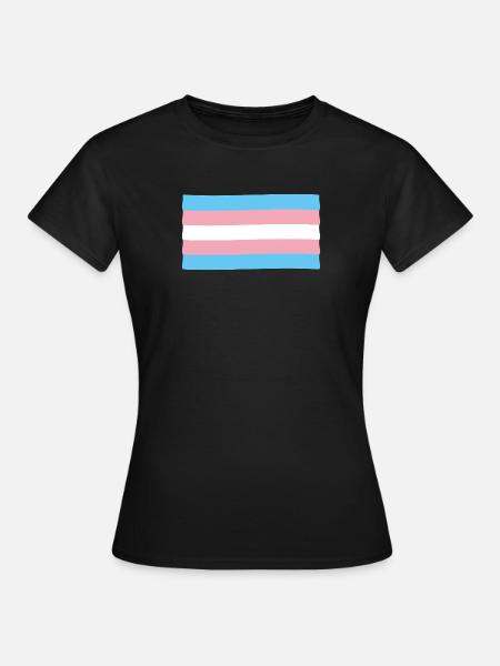 Trans Transgender Pride Flagge - Frauen T-Shirt - Schwarz