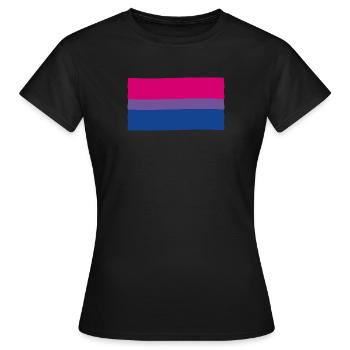 Drapeau de la fierté bisexuelle - T-shirt Femme - noir - Devant - AI Model Female 172 dark (172cm)