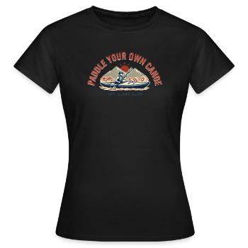 Paddle Your Own Canoe Vintage - Women's T-Shirt - black - Front - AI Model Female 172 dark (172cm)