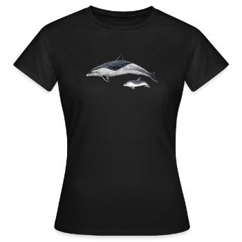 dauphin tacheté - T-shirt Femme - noir - Devant - AI Model Female 172 dark (172cm)