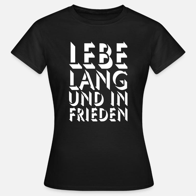 LEBE LANG - Frauen T-Shirt - Schwarz