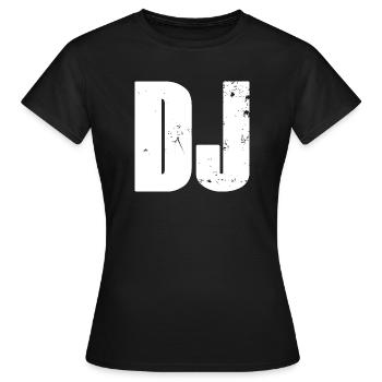 DJ - Women's T-Shirt - black - Front - AI Model Female 172 dark (172cm)