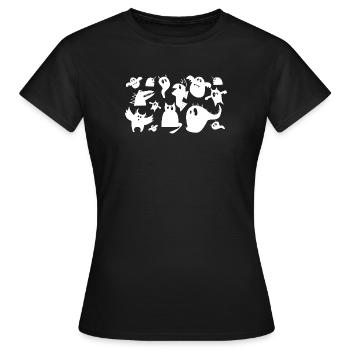 Monstres effrayants mignons - Halloween - T-shirt Femme - noir - Devant - AI Model Female 172 dark (172cm)