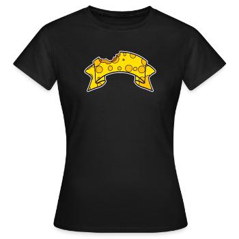 Fromage Bannière - T-shirt Femme - noir - Devant - AI Model Female 172 dark (172cm)