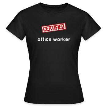 Employé de bureau - T-shirt Femme - noir - Devant - AI Model Female 172 dark (172cm)