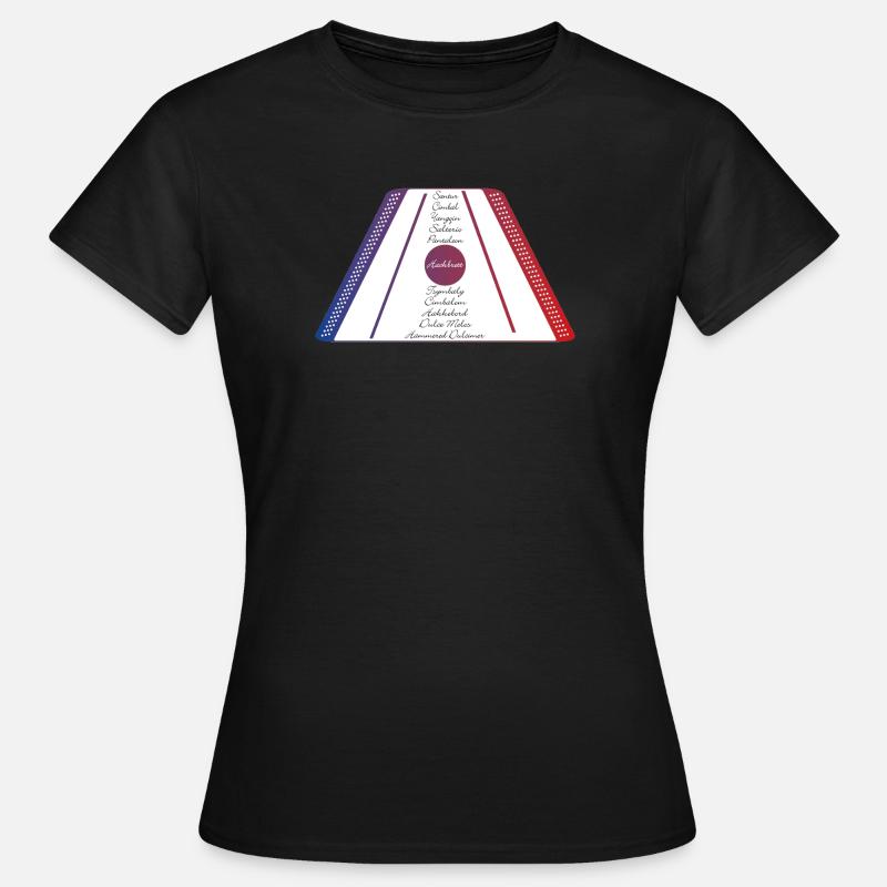 Dulcimer blue red - Women's T-Shirt - black