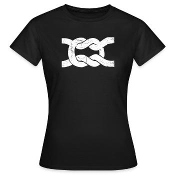 Noeud marin | nœud | Noeud - T-shirt Femme - noir - Devant - AI Model Female 172 dark (172cm)
