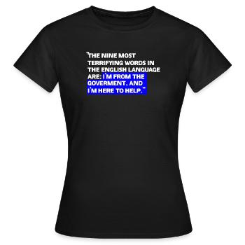 Paradoxe Zitate zu staatlichen Beihilfen - Frauen T-Shirt - Schwarz - Vorne - AI Model Female 172 dark (172cm)