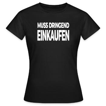shopping - Women's T-Shirt - black - Front - AI Model Female 172 dark (172cm)