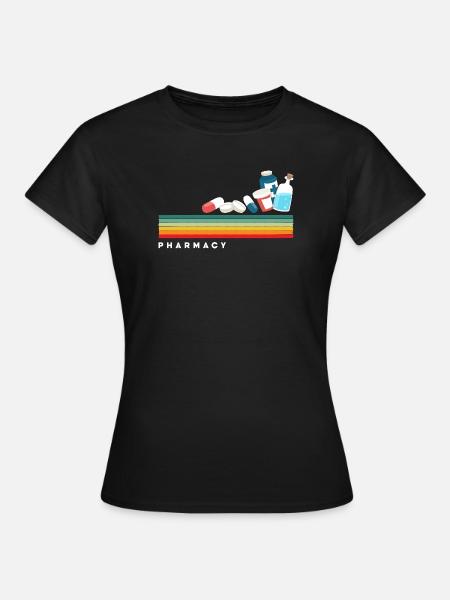 Retro-apotheker Pharmazietechniker - Frauen T-Shirt - Schwarz
