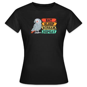 Parrot Grey - Women's T-Shirt - black - Front - AI Model Female 172 dark (172cm)