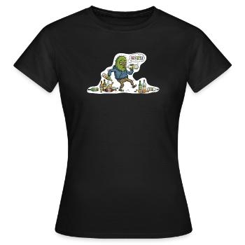 Die Saufgurke – Hicks! - Frauen T-Shirt - Schwarz - Vorne - AI Model Female 172 dark (172cm)