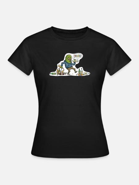 Die Saufgurke – Hicks! - Frauen T-Shirt - Schwarz