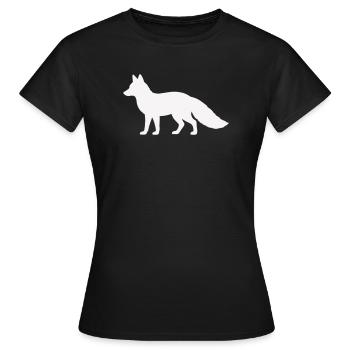 fuchs_silhouette_tier- - Women's T-Shirt - black - Front - AI Model Female 172 dark (172cm)