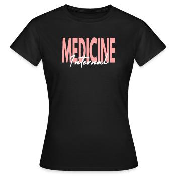 Internal Medicine Physician Doctor Gift - Women's T-Shirt - black - Front - AI Model Female 172 dark (172cm)