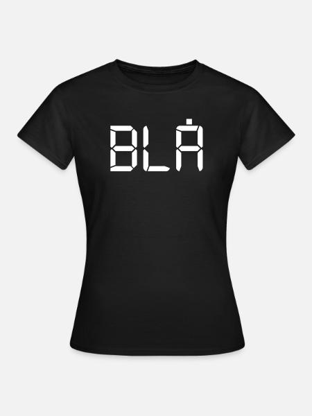 Blau - LCD - Frauen T-Shirt - Schwarz