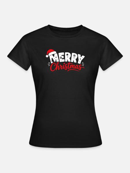 Frohe Weihnachten - Frauen T-Shirt - Schwarz