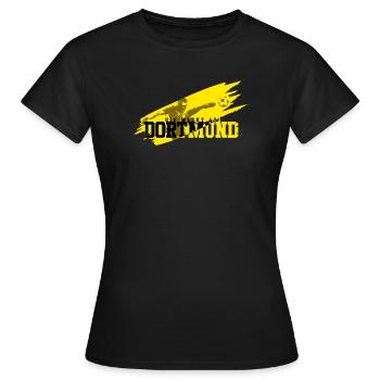 Fussball Dortmund - Frauen T-Shirt - Schwarz - Vorne - AI Model Female 172 dark (172cm)