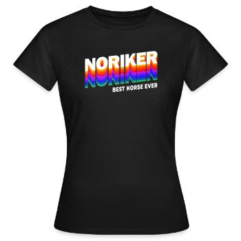 Noriker Pferde Design / Geschenkidee - Frauen T-Shirt - Schwarz - Vorne - AI Model Female 172 dark (172cm)