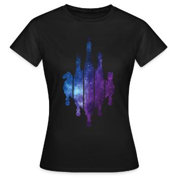 JEU D’ÉCHECS ÉCHECS - T-shirt Femme - noir - Devant - AI Model Female 172 dark (172cm)
