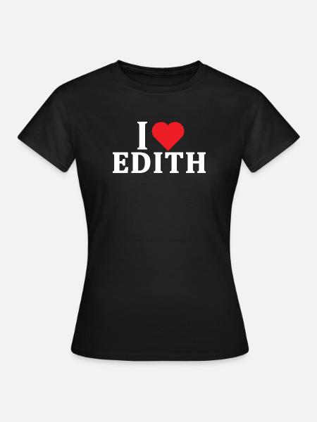 t-shirt J’adore Edith t-shirt idée cadeau - T-shirt Femme - noir