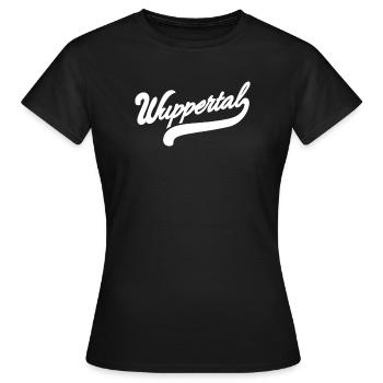 Wuppertal Rétro - T-shirt Femme - noir - Devant - AI Model Female 172 dark (172cm)