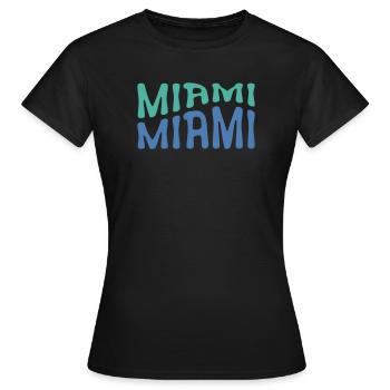 Miami - T-shirt Femme - noir - Devant - AI Model Female 172 dark (172cm)