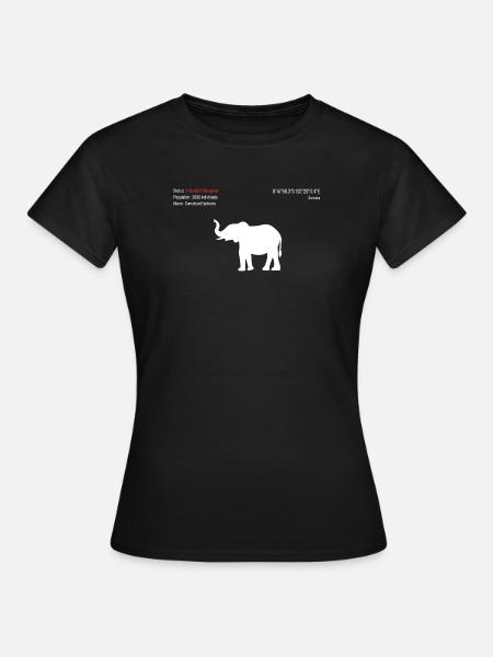 Elefant - Frauen T-Shirt - Schwarz